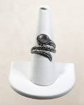Sterling Silver and Rose Quartz Gemstone Ring - Estate Sale (Great Condition)