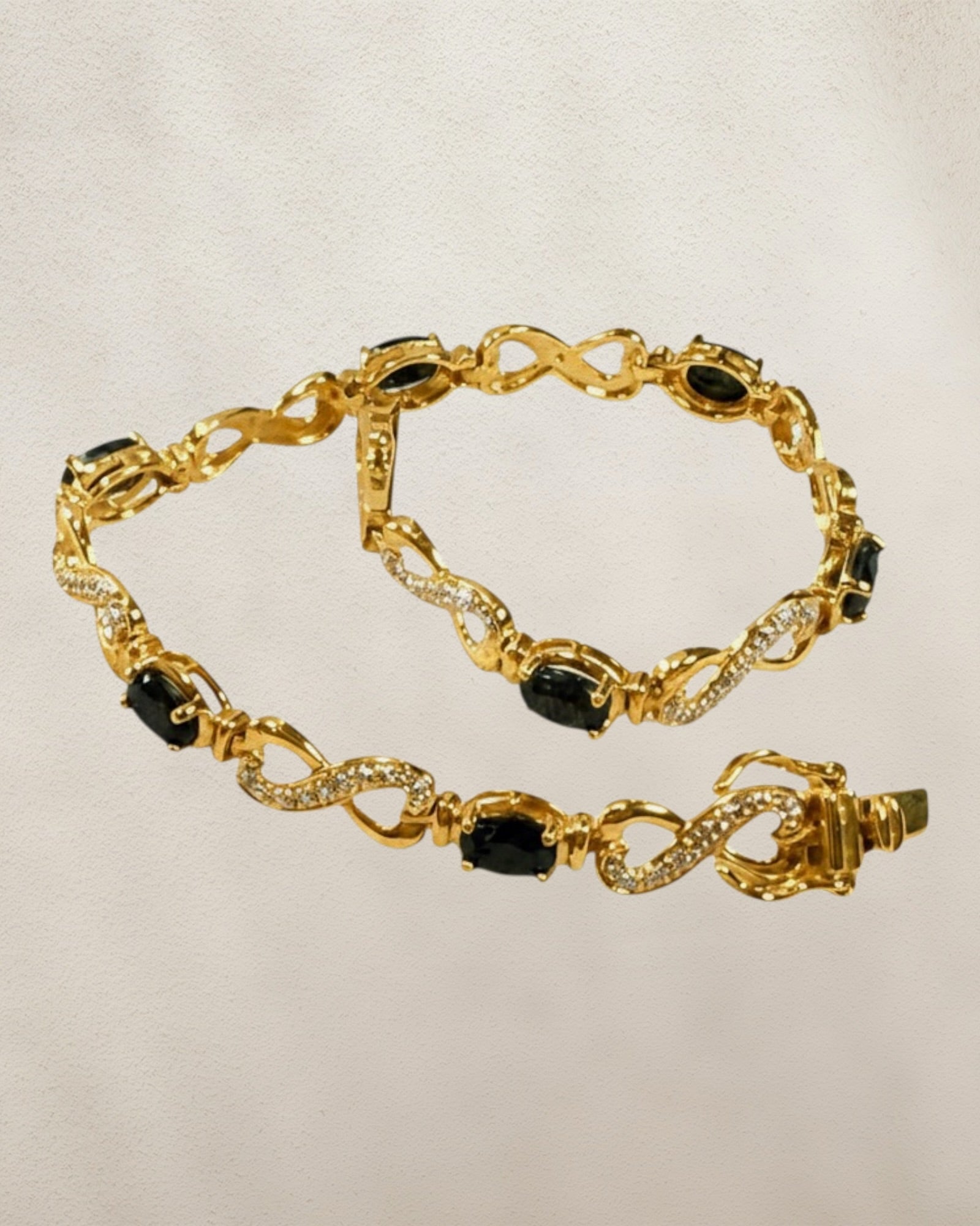 Ross Simmons Sterling Silver Blue Sapphire Bracelet - Estate Sale (Great Condition)