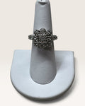 Judith Ripka Sterling Silver Flower Pave Cluster CZ Ring - Pre-Loved
