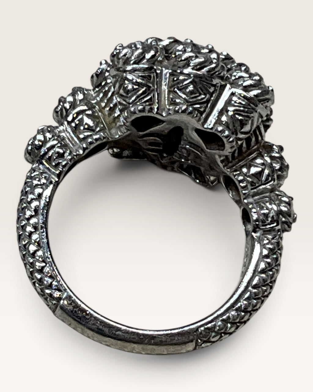 Judith Ripka Sterling Silver Flower Pave Cluster CZ Ring - Pre-Loved