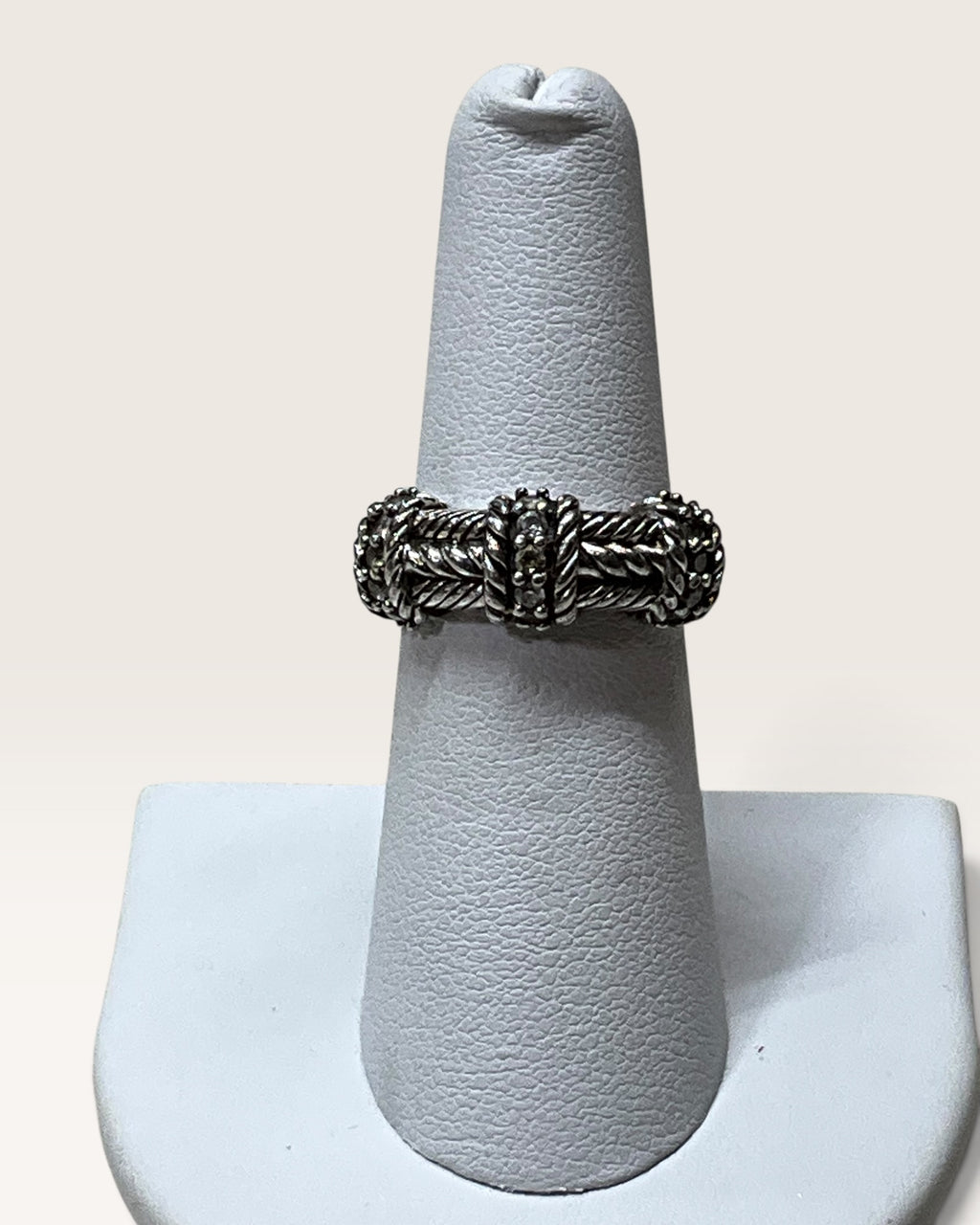 Judith Ripka Sterling Silver CZ Ring - Pre-Loved