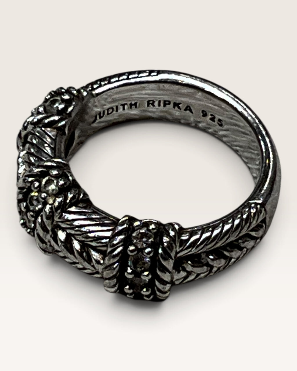 Judith Ripka Sterling Silver CZ Ring - Pre-Loved