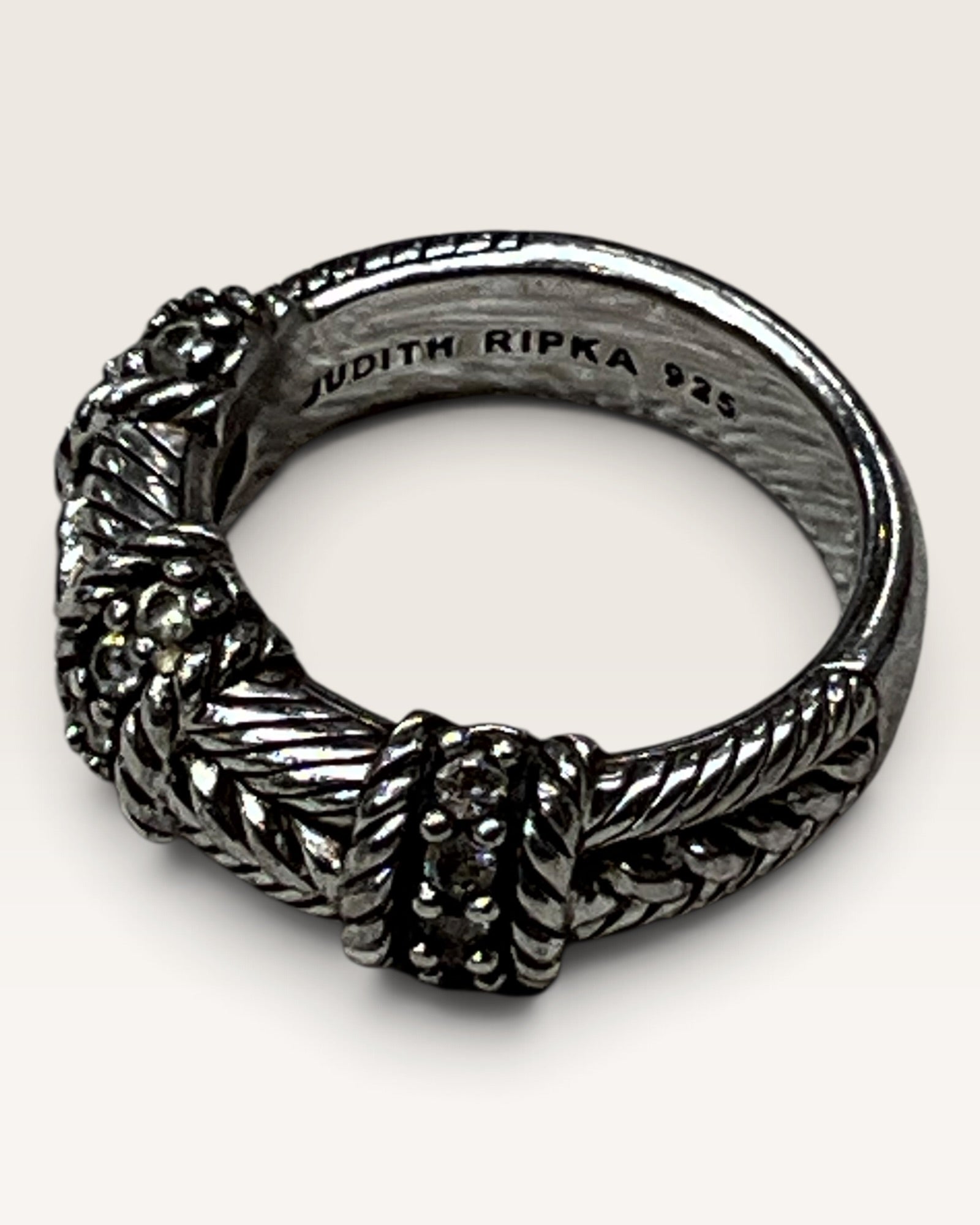 Judith Ripka Sterling Silver CZ Ring - Pre-Loved
