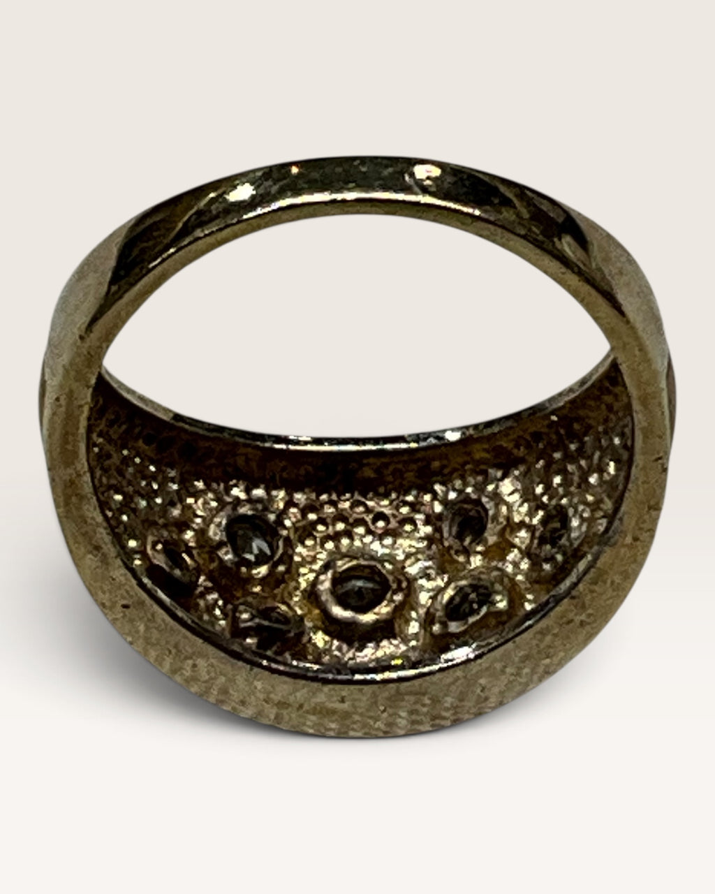 Ross Simons Gold over Sterling Crystals Ring - Pre-Loved