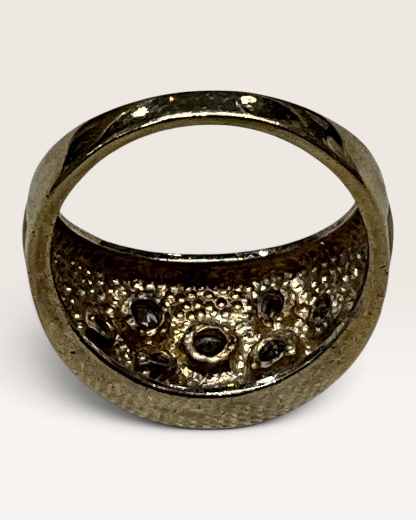 Ross Simons Gold over Sterling Crystals Ring - Pre-Loved