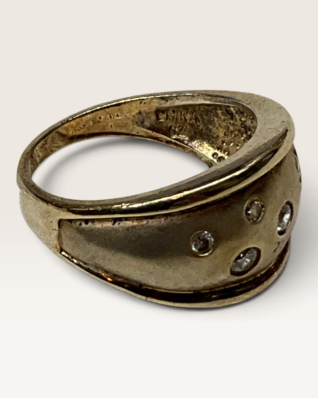 Ross Simons Gold over Sterling Crystals Ring - Pre-Loved