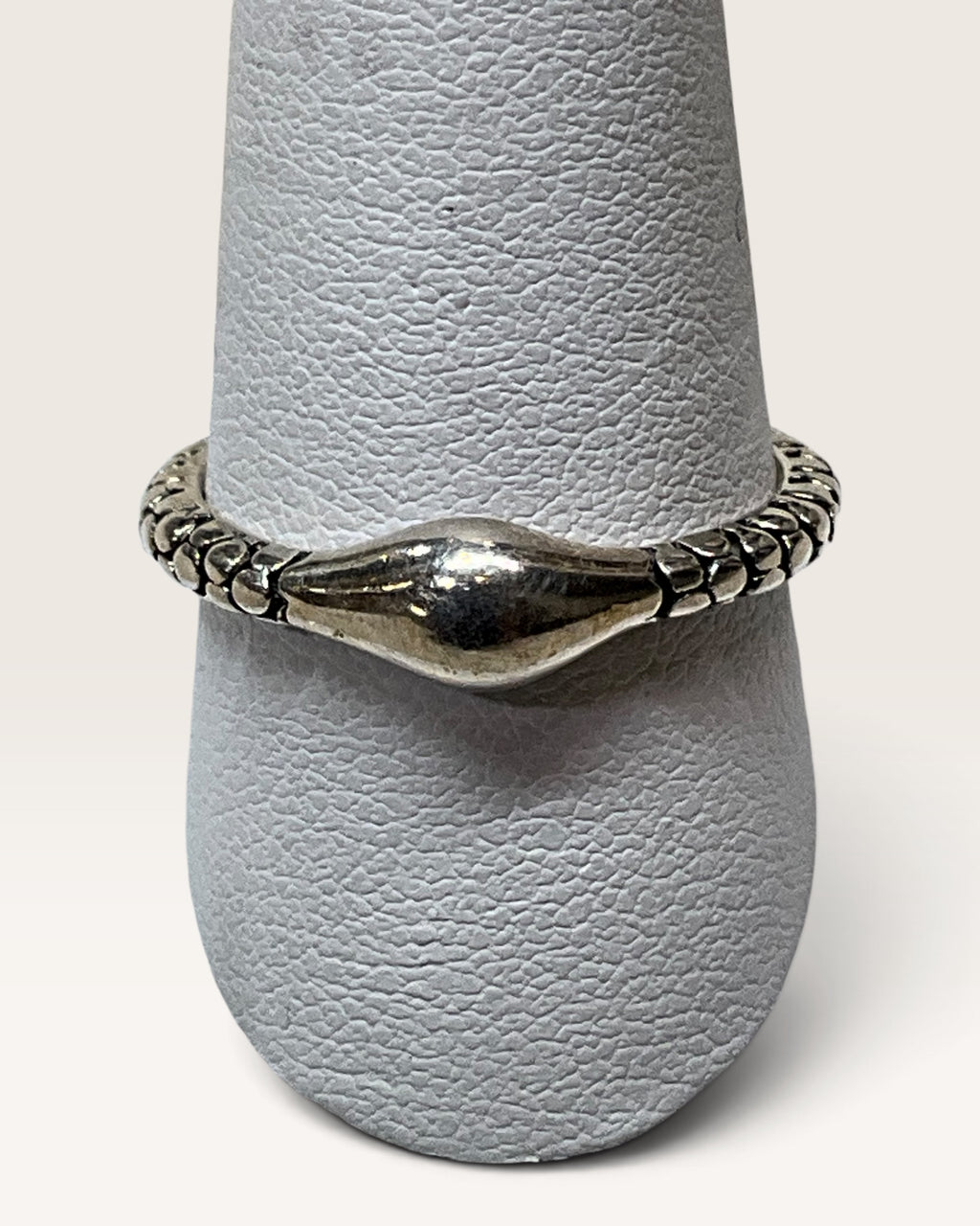 Michael Dawkins Sterling Silver Pebble Bead Ring - Pre-Loved