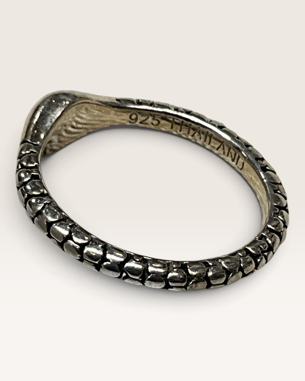 Michael Dawkins Sterling Silver Pebble Bead Ring - Pre-Loved