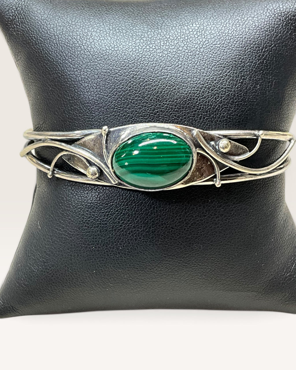 Regina Marie Sterling Silver Malachite Cuff - Pre-Loved