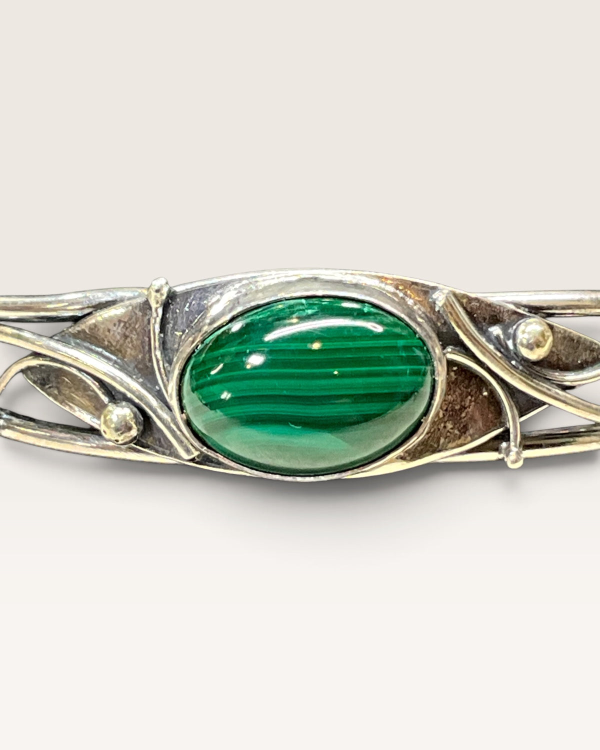Regina Marie Sterling Silver Malachite Cuff - Pre-Loved