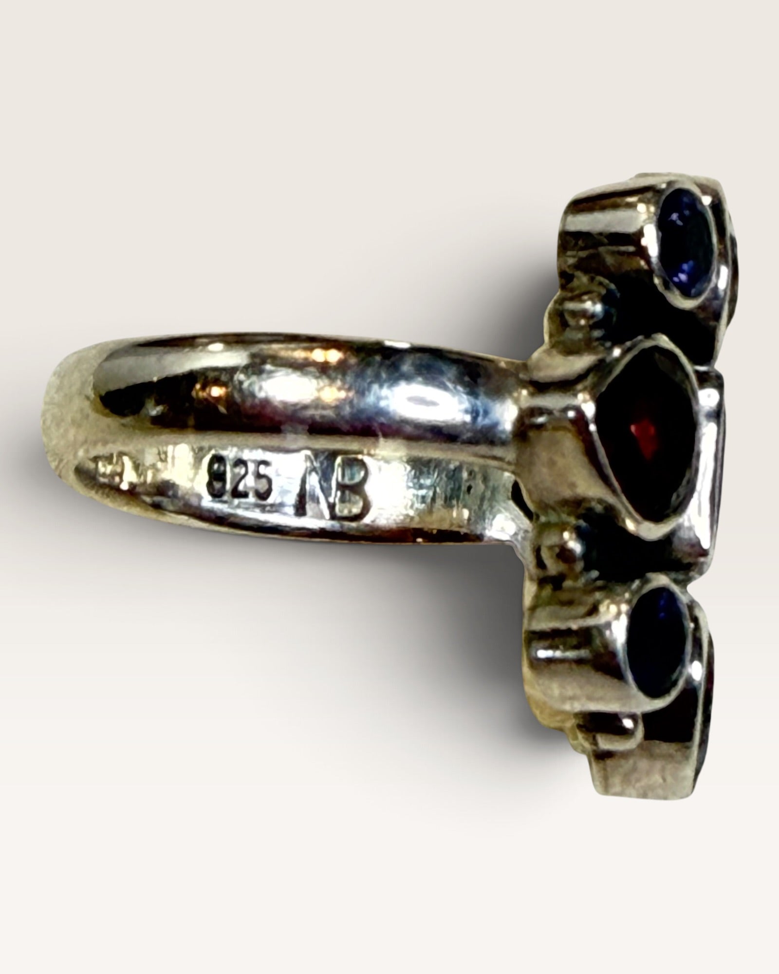 Nicky Butler Amethyst, Tanzanite and Garnet Gemstone Ring -Pre-Loved