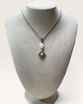 Judith Jack Marcasite & Mother of Pearl Sterling Silver Necklace - Pre-Loved