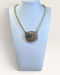 Michal Golan Colorful Large Spiral Pendant Necklace - Pre-Loved