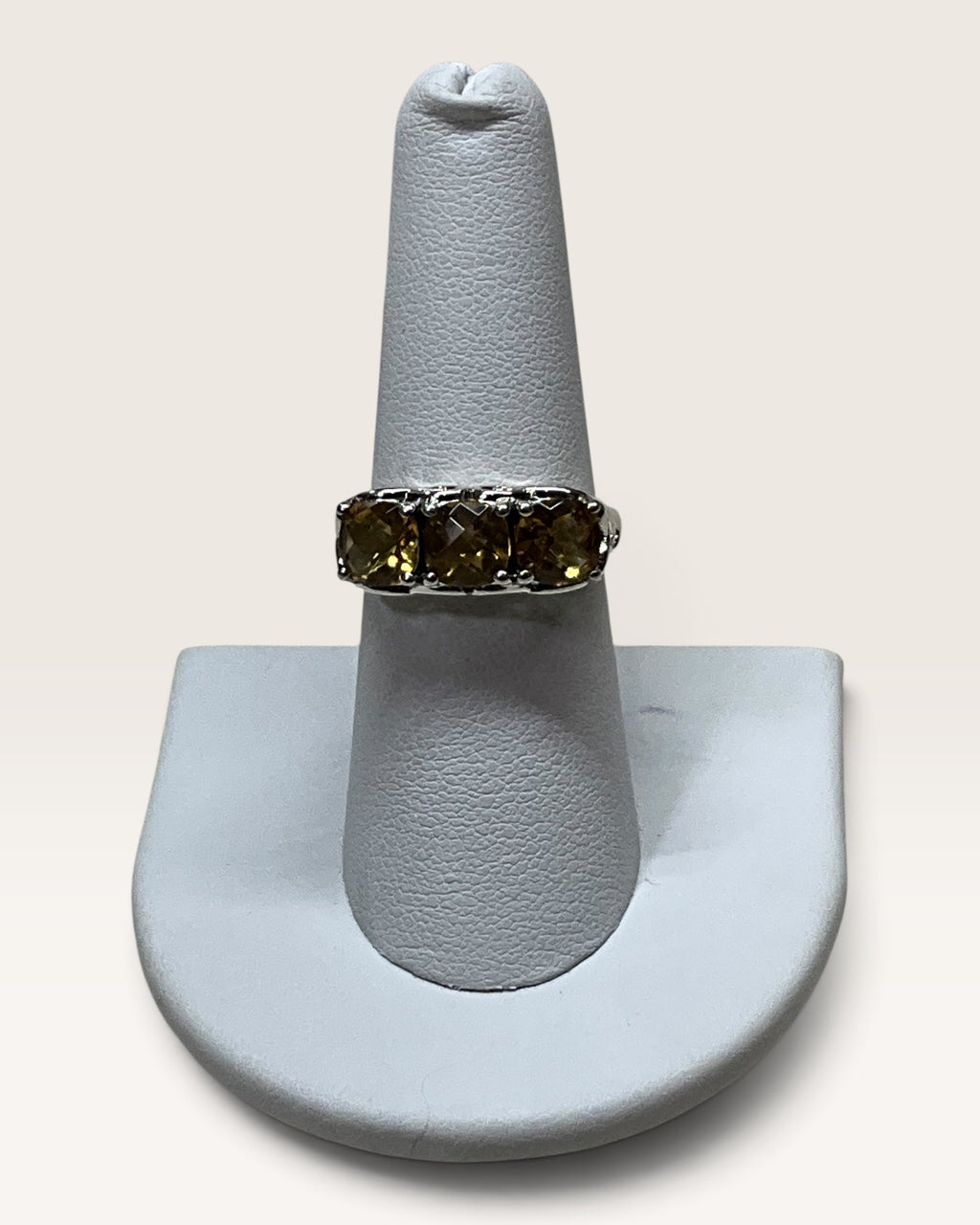 Nicky Butler Three-Stone Citrine Cocktail Sterling Silver Ring - Pre-Loved