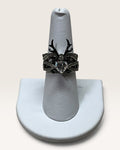 Silver & Stone Jewels Beautiful Deer Antler Wedding & Engagement Ring Set Heart Cut CZ Bridal Ring - Pre-Loved