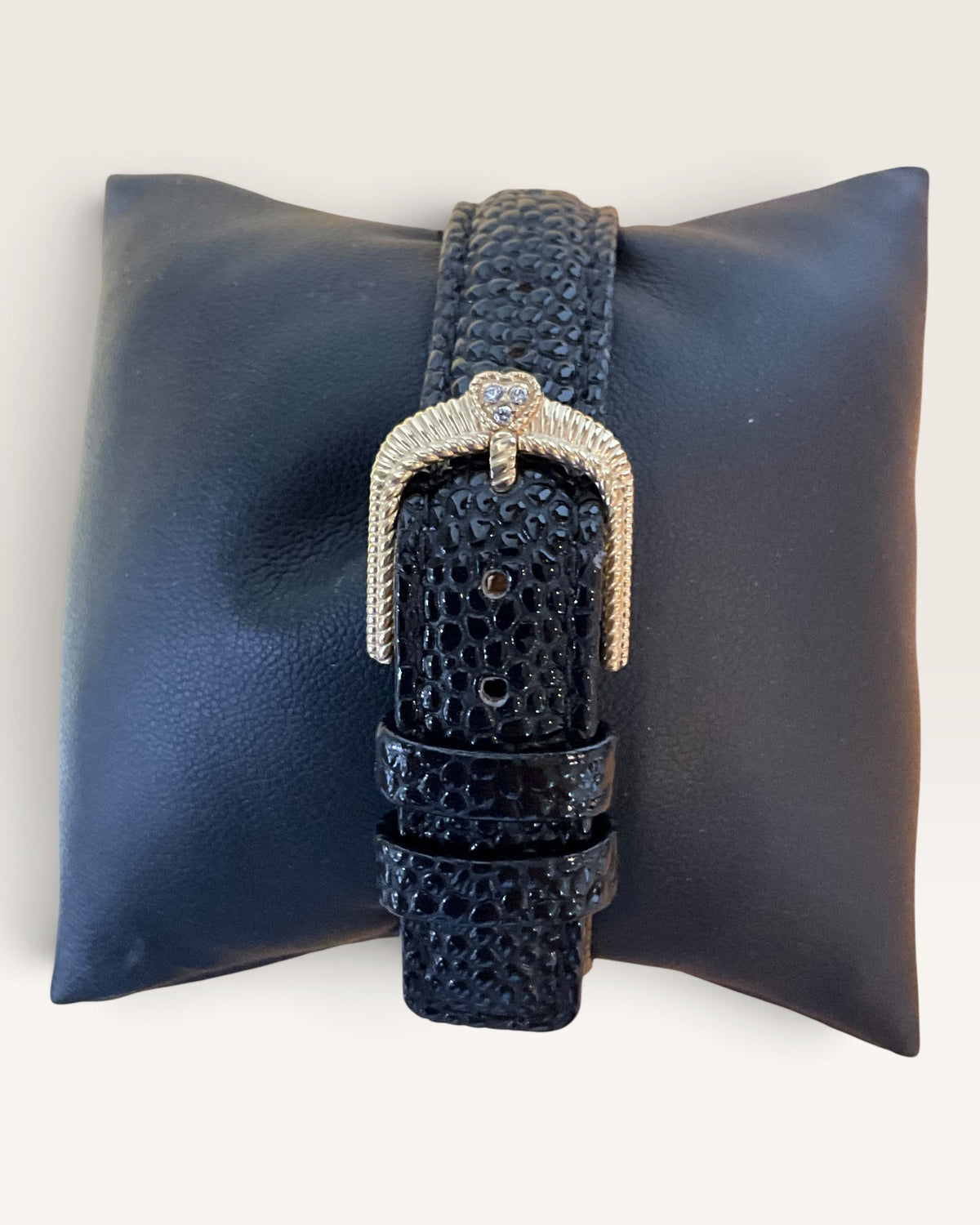 Judith Ripka Sleeping Beauty Cushion-Case Stainless Steel & Cubic Zirconia Watch with Turquoise Inner Ring and Pave Crystal Bezel - Pre-Loved