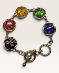 Millefiori Murano Glass Bracelet - Multicolor - Pre-Loved