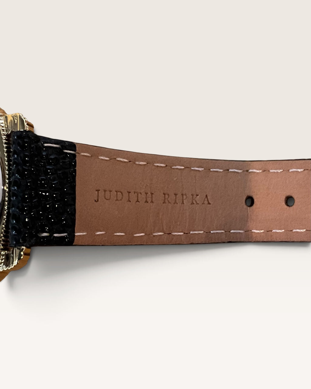 Judith Ripka Sleeping Beauty Cushion-Case Stainless Steel & Cubic Zirconia Watch with Turquoise Inner Ring and Pave Crystal Bezel - Pre-Loved