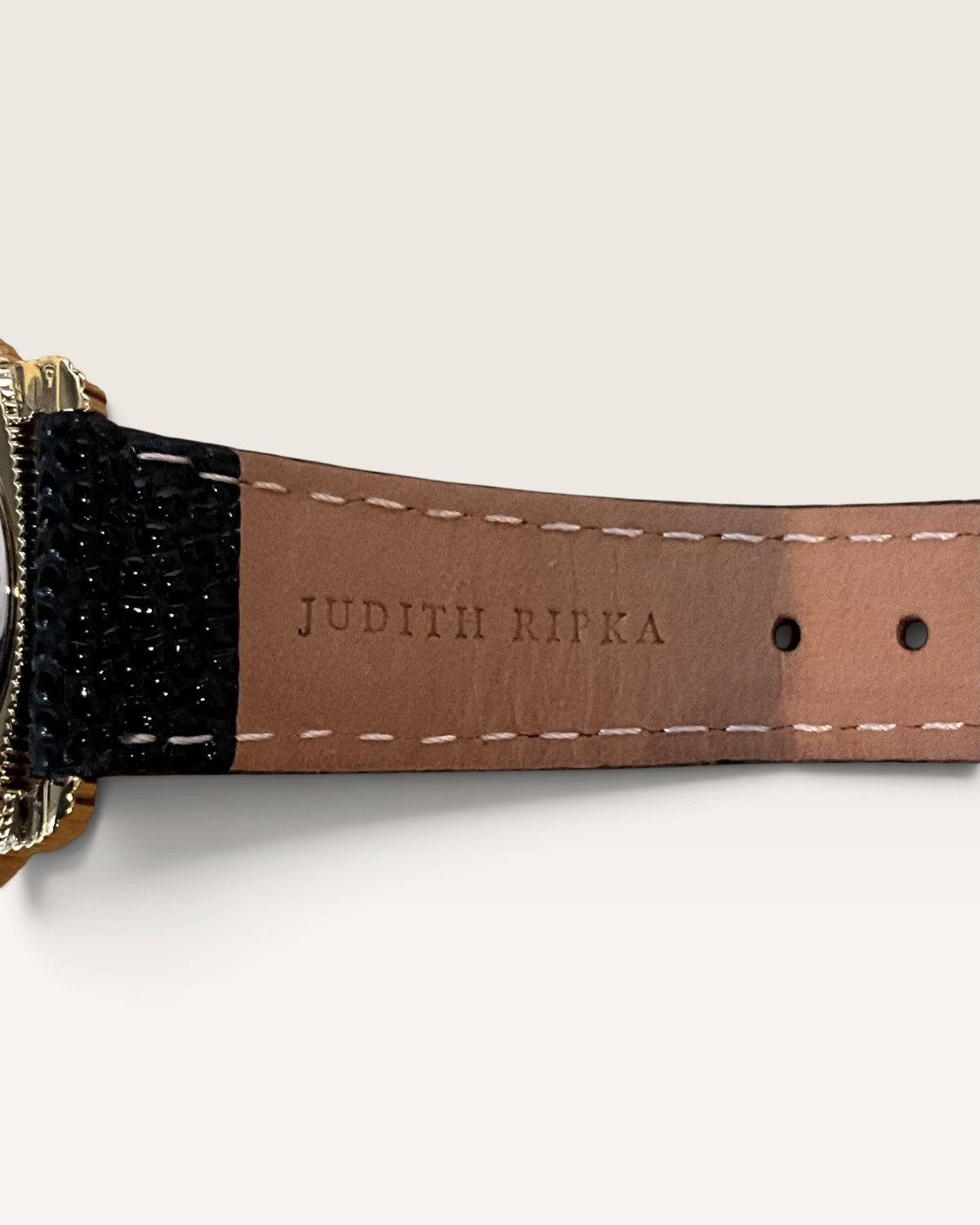 Judith Ripka Sleeping Beauty Cushion-Case Stainless Steel & Cubic Zirconia Watch with Turquoise Inner Ring and Pave Crystal Bezel - Pre-Loved