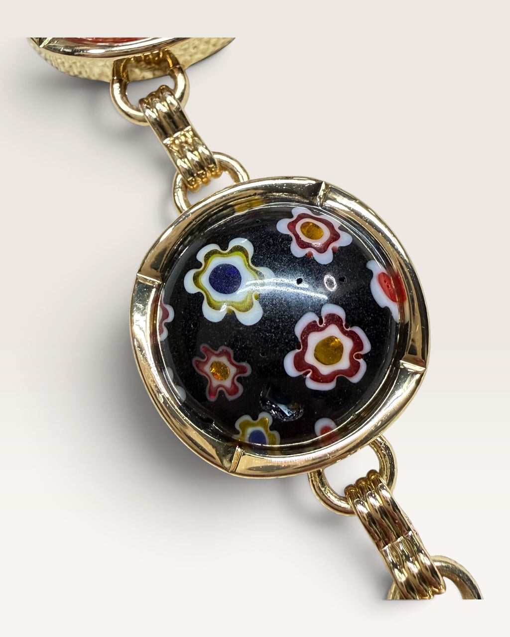 Millefiori Murano Glass Bracelet - Multicolor - Pre-Loved