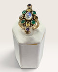 Nicky Butler Rainbow Moonstone, Green Onyx & Citrine, Amethyst Multi Gemstone Ring - Pre-Love