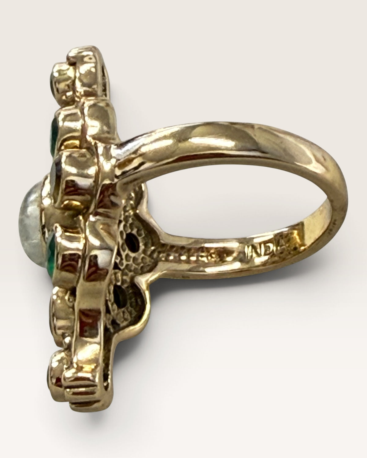 Nicky Butler Rainbow Moonstone, Green Onyx & Citrine, Amethyst Multi Gemstone Ring - Pre-Love