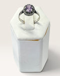 Sterling Silver Amethyst Gemstone Ring - Pre-Loved
