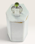 Sterling Silver Peridot Gemstone Ring - Pre-Loved