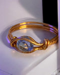 Purple Crystal Bead Wire Wrapped Ring (Size 6.5)