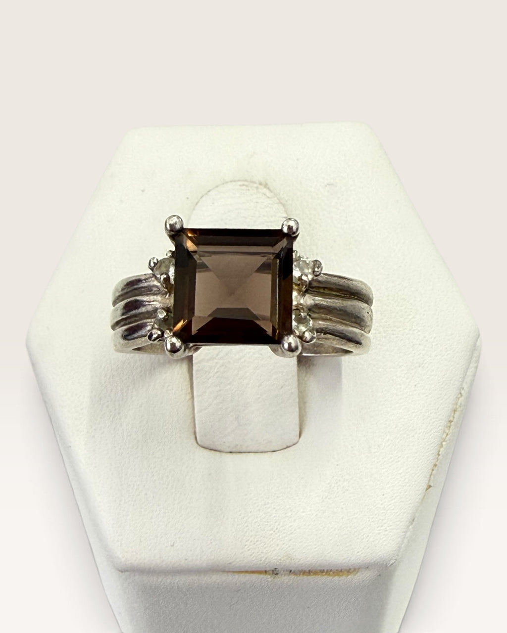 Sterling Silver Smoky Quartz Gemstone Ring