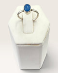 Sterling Silver Blue Calcedony Adjustable Gemstone Ring