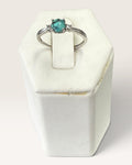 Sterling Silver Spider Web Turquoise Gemstone Ring