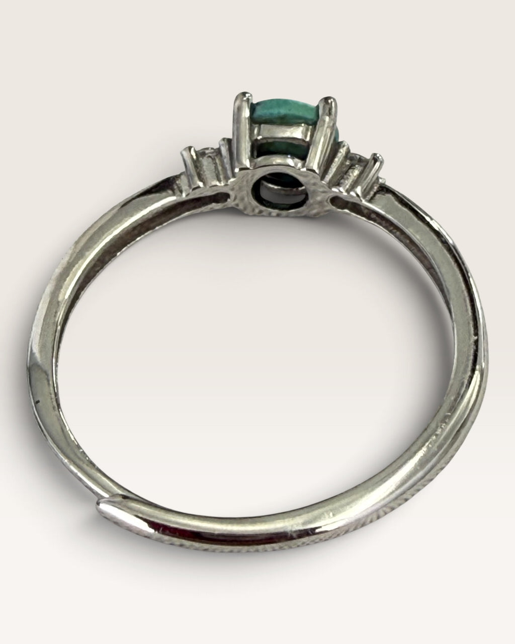 Sterling Silver Spider Web Turquoise Gemstone Ring