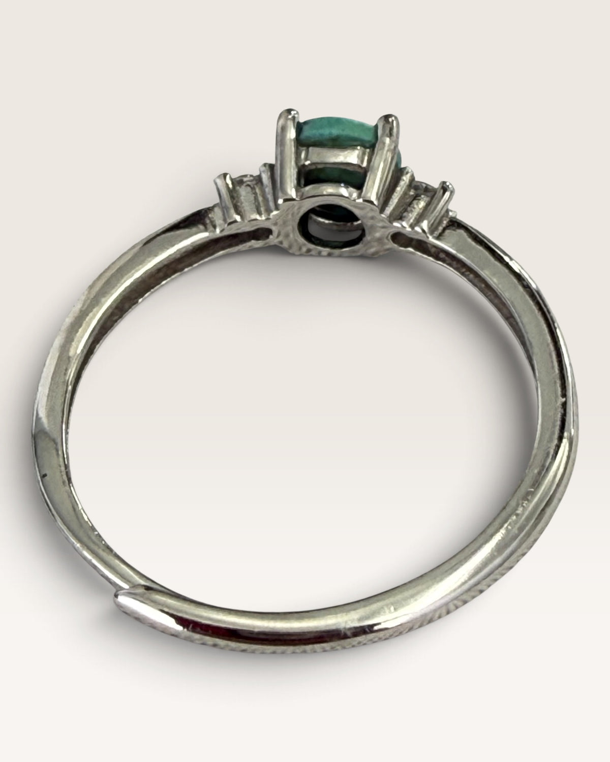 Sterling Silver Spider Web Turquoise Gemstone Ring