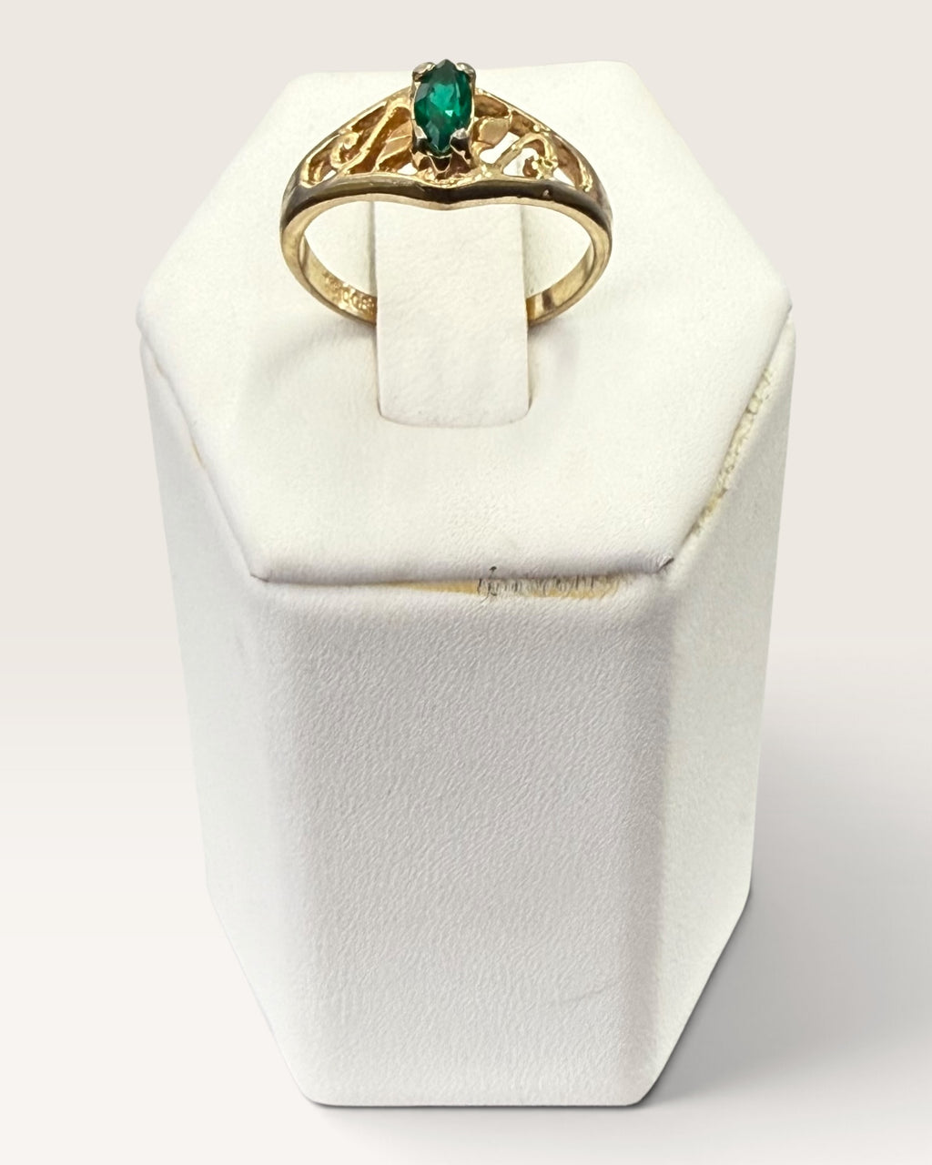 Joe Esposito (ESPO) 14K GE Marquis Cut Lab Emerald - Pre-Loved