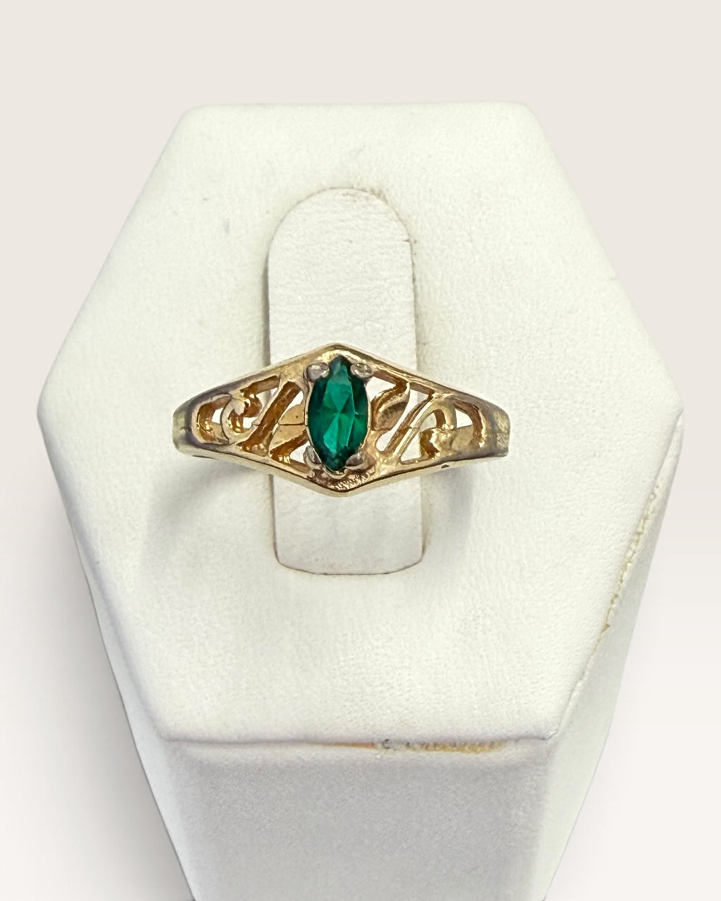 Joe Esposito (ESPO) 14K GE Marquis Cut Lab Emerald - Pre-Loved