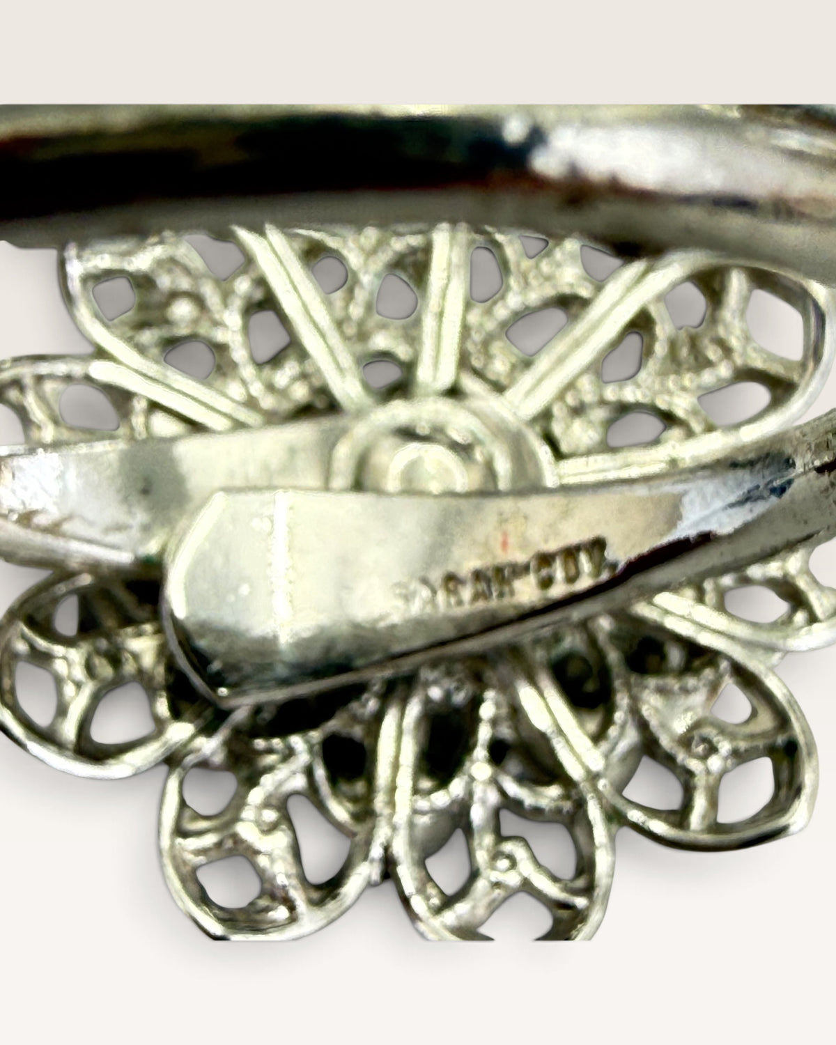 Vintage Sarah Coventry Silver Tone Flower Cluster Ring - Pre-Loved