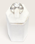 Natalia V Collister (NVC) Silver Tone Cubic Zirconia Statement Ring - Pre-Loved