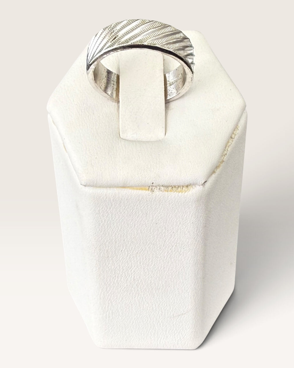Napier Silver Tone Open Band Ring - Pre-Loved