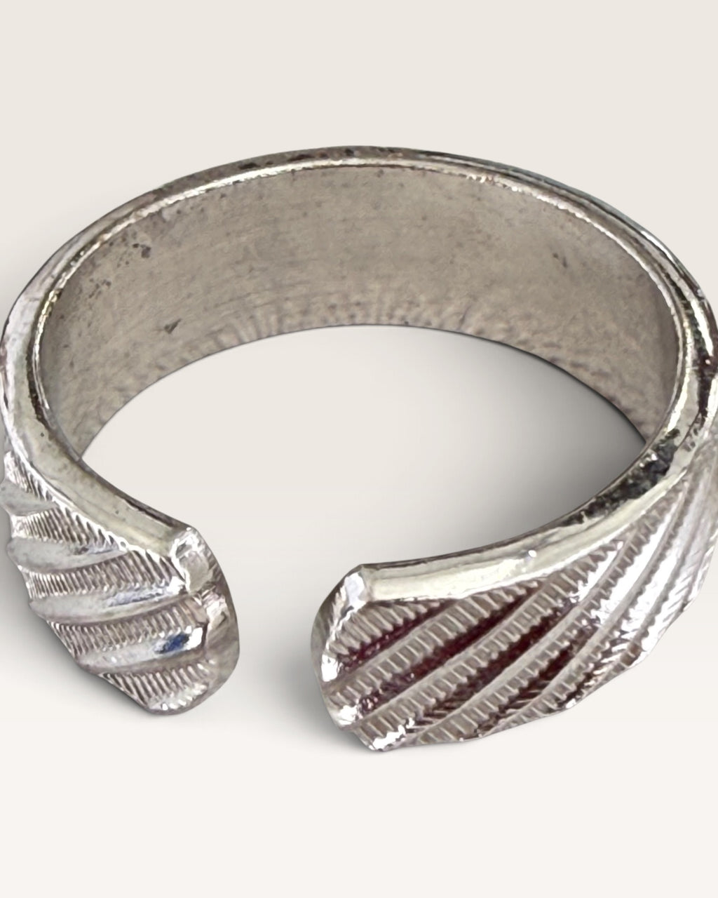 Napier Silver Tone Open Band Ring - Pre-Loved