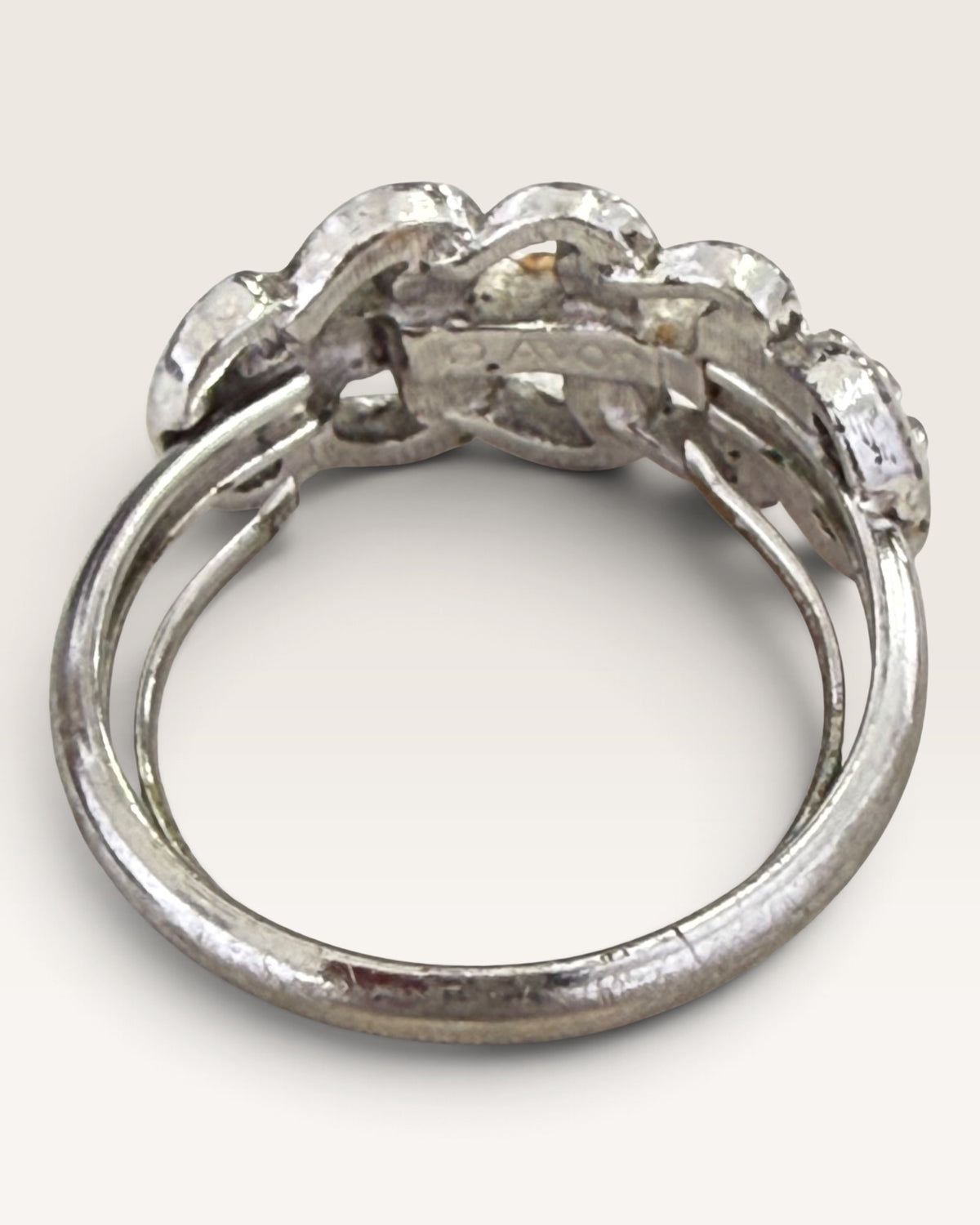 Avon Silver Tone 1970s French Filagree Ring - Pre-Work