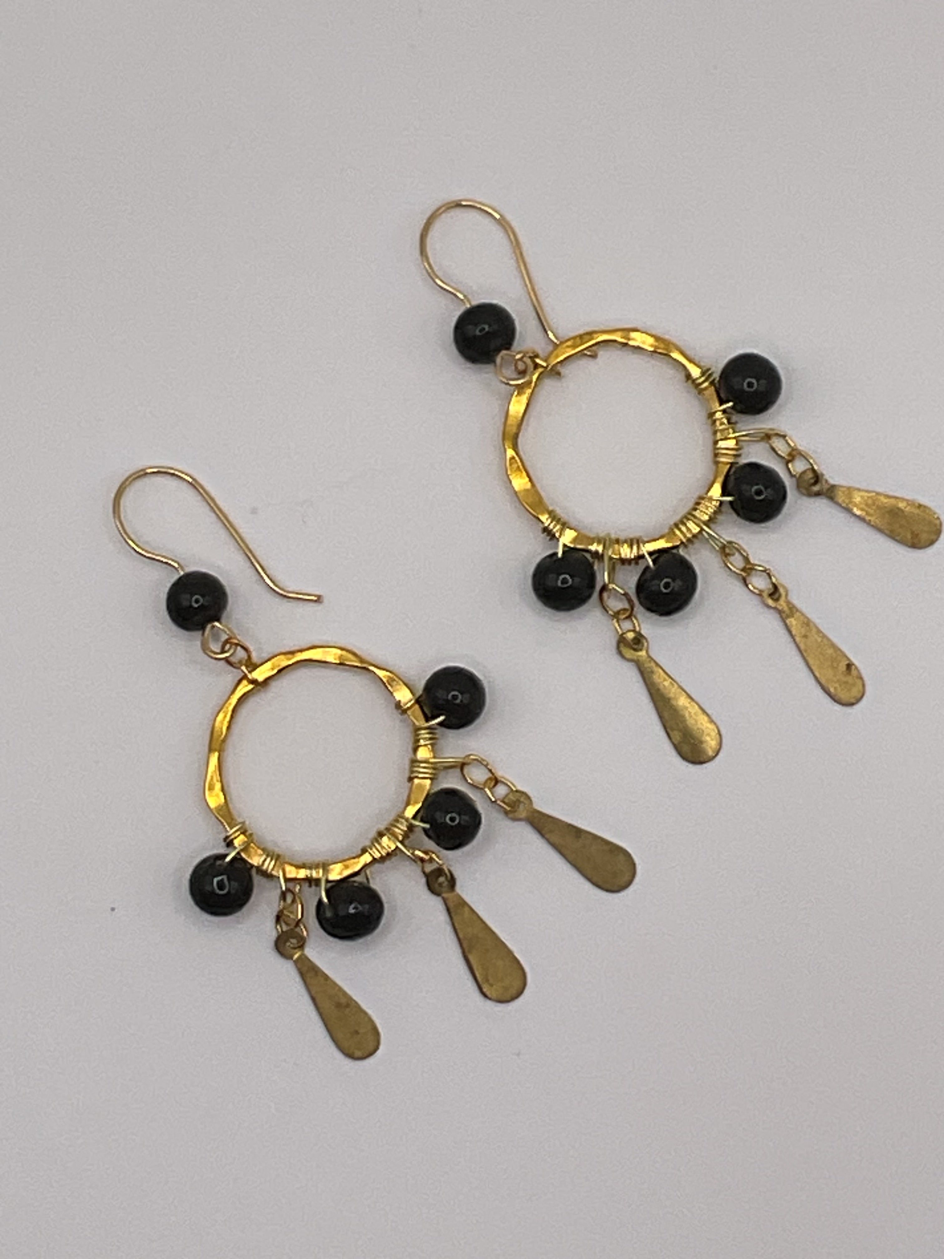 Black Agate Designer Earrings