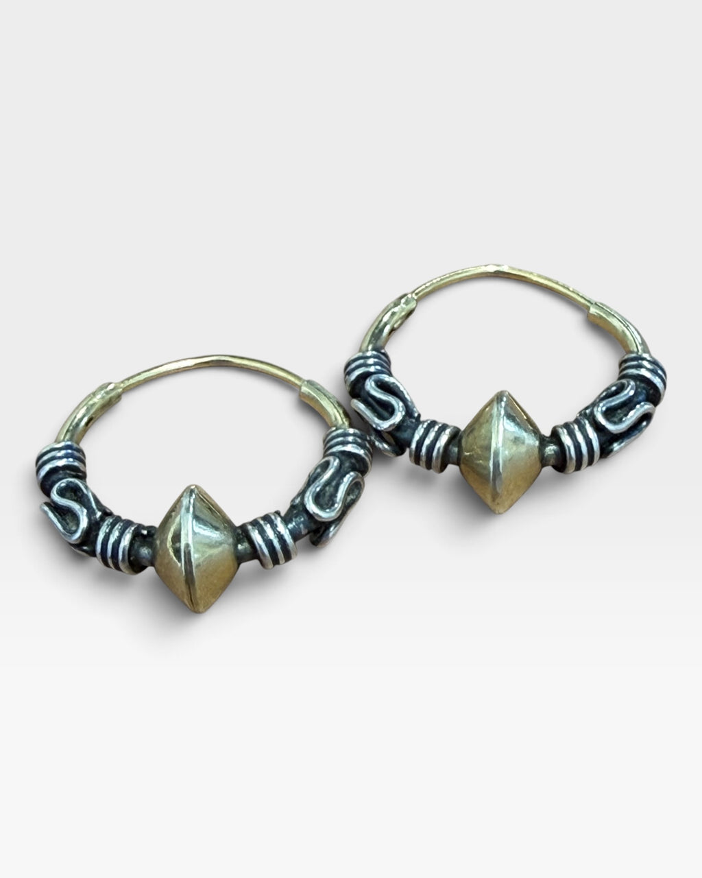 Gold Vermeil over Sterling 925 Gold & Silver Hoops - Pre-Loved