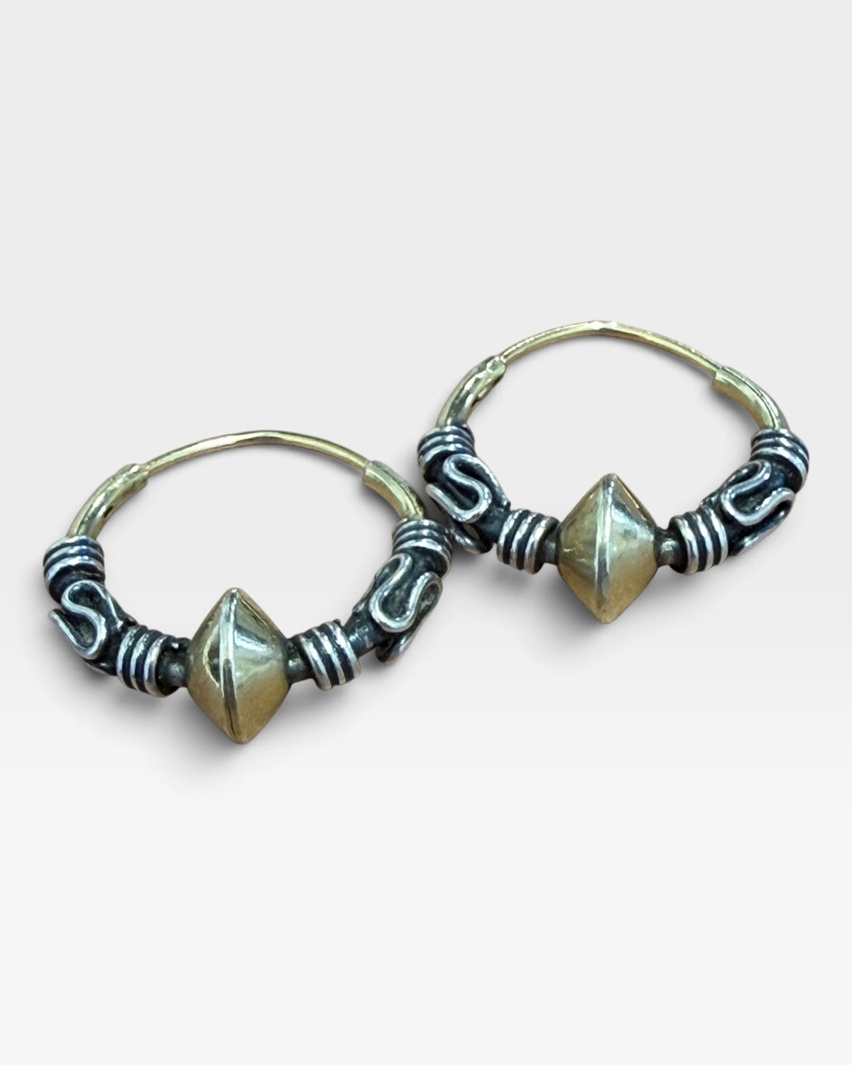 Gold Vermeil over Sterling 925 Gold & Silver Hoops - Pre-Loved
