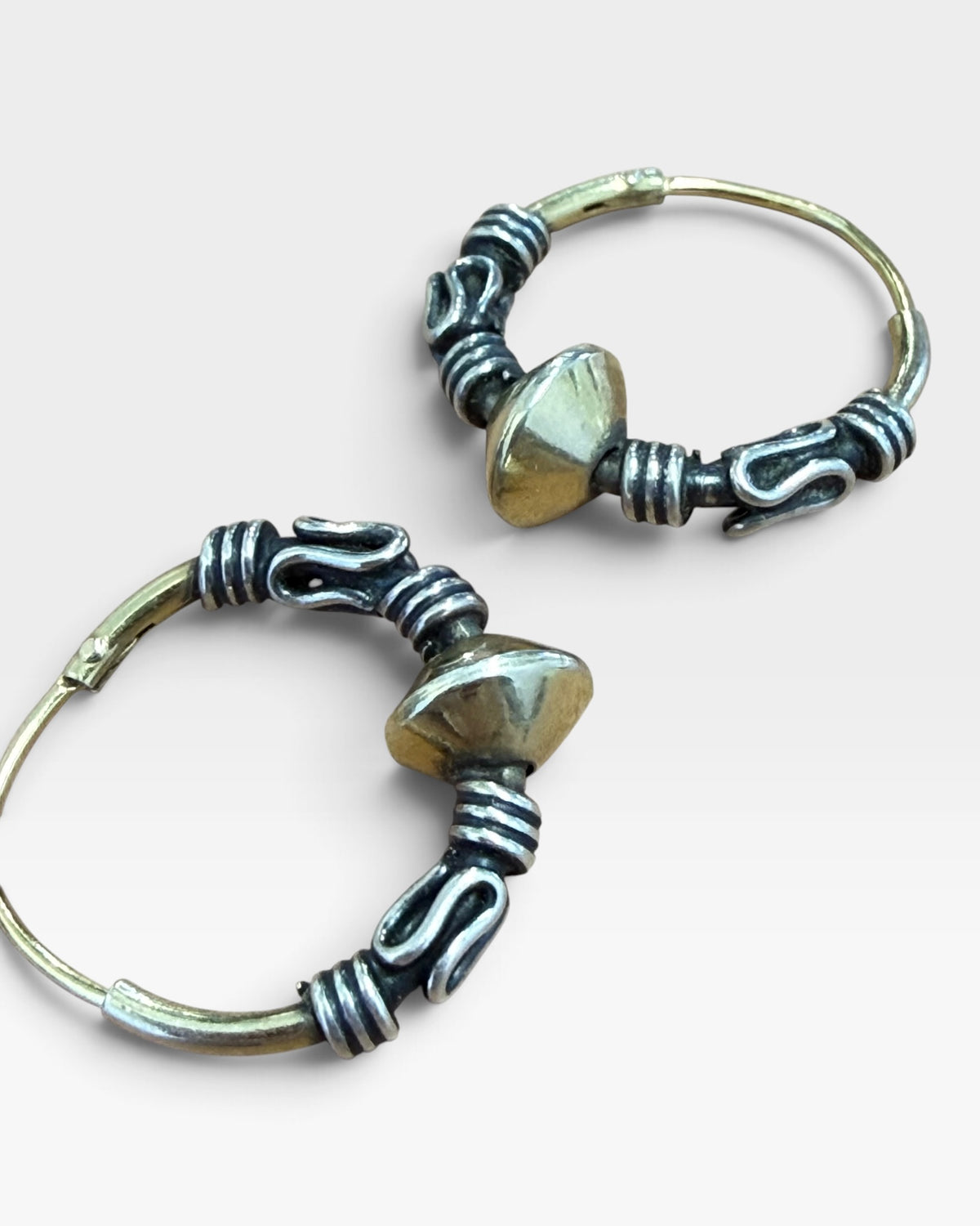 Gold Vermeil over Sterling 925 Gold & Silver Hoops - Pre-Loved