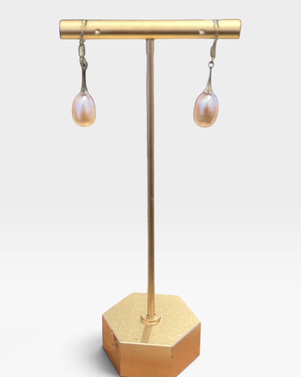Majorca Sterling Silver 925 Pink Pearl Dangle Earrings - Pre-Loved