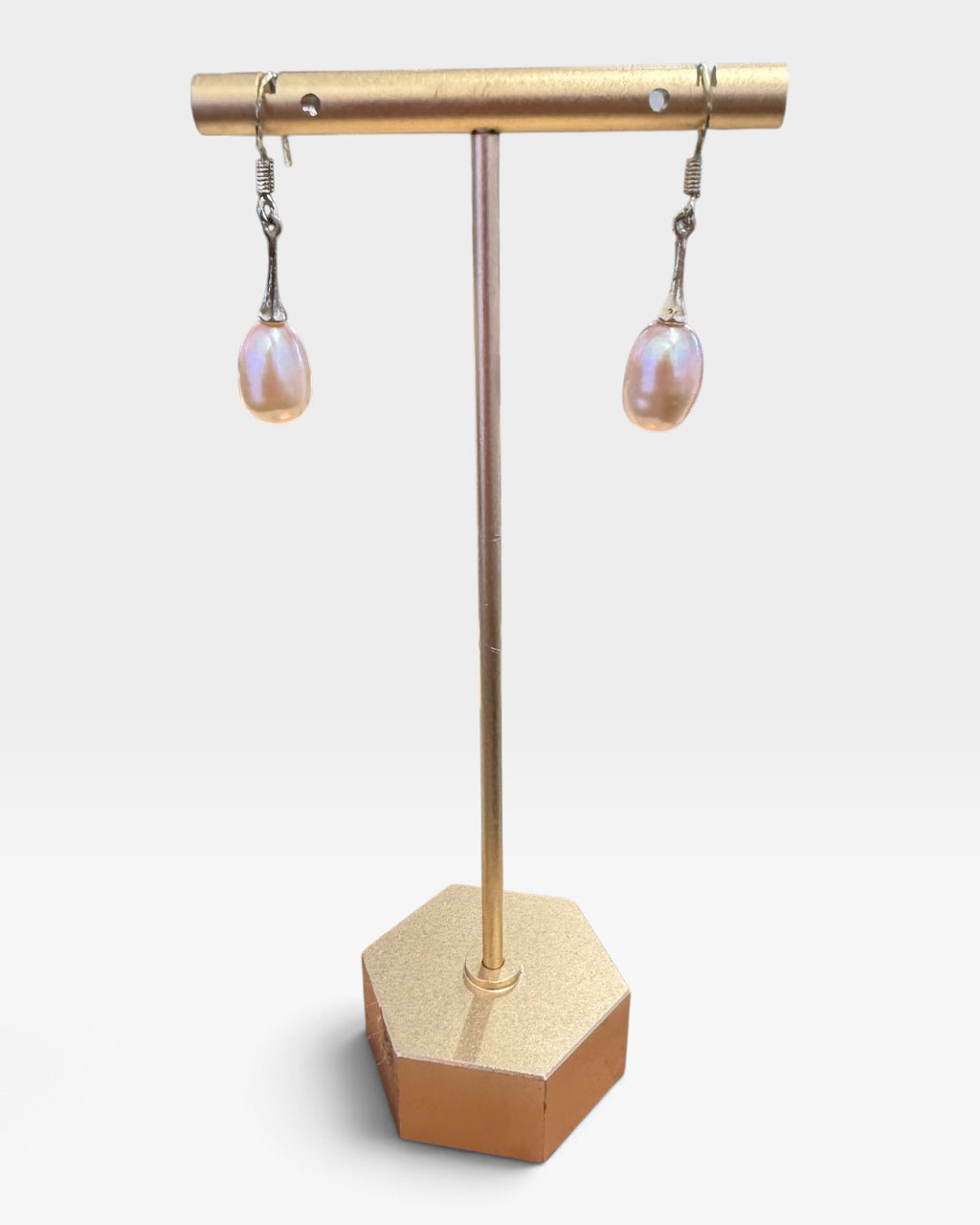 Majorca Sterling Silver 925 Pink Pearl Dangle Earrings - Pre-Loved