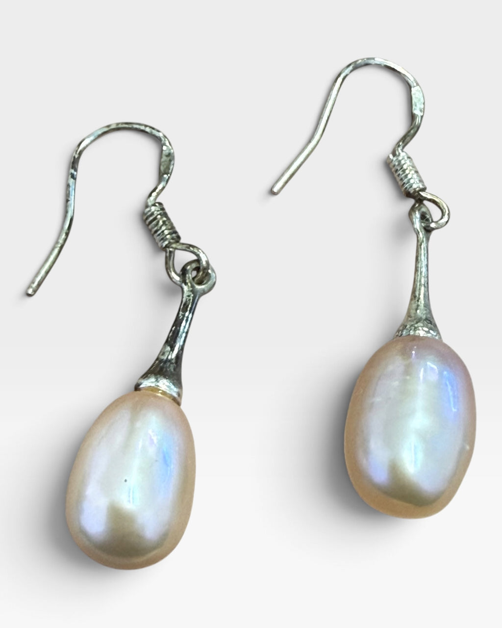 Majorca Sterling Silver 925 Pink Pearl Dangle Earrings - Pre-Loved