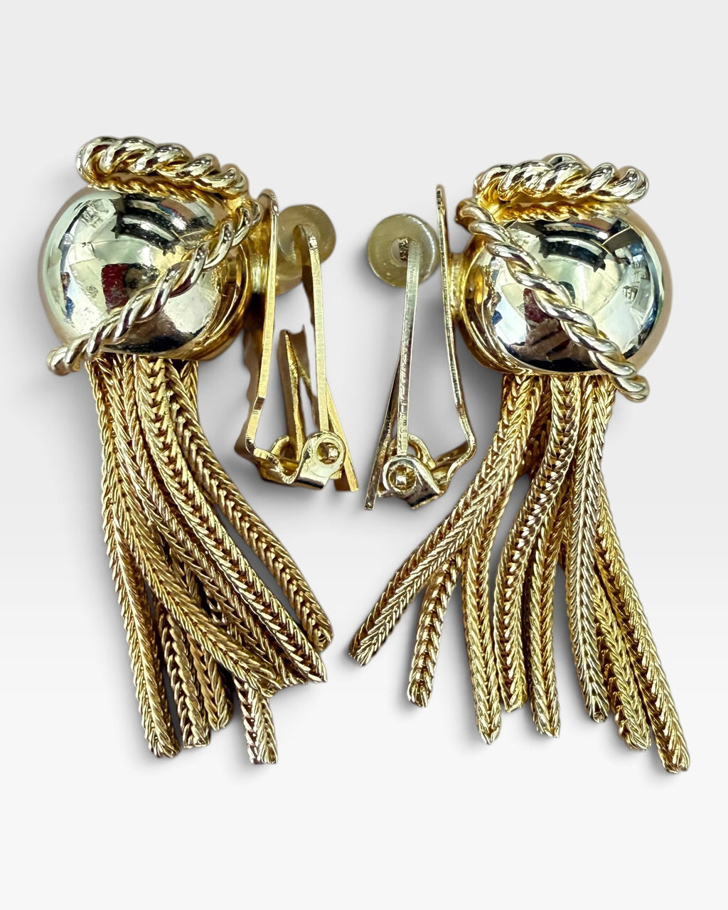 Vintage Hobe Gold Tone Earrings - Pre-Loved