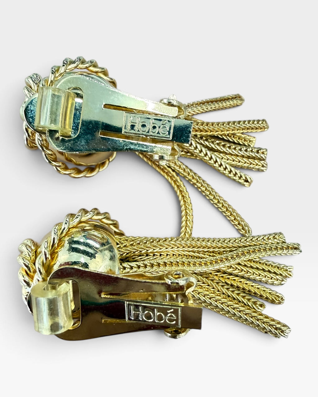 Vintage Hobe Gold Tone Earrings - Pre-Loved